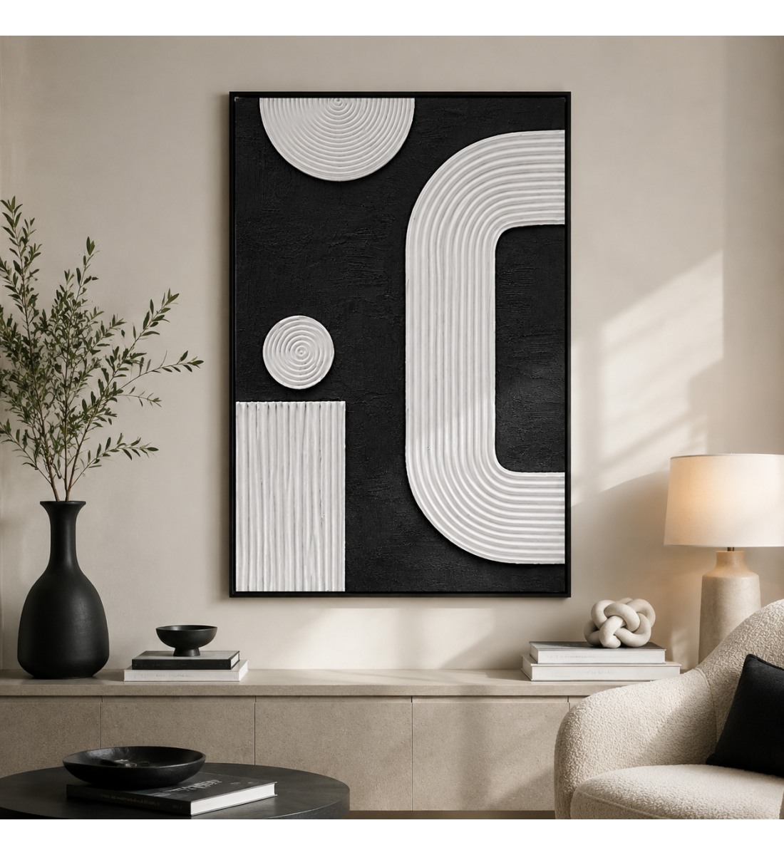لوحة فنية للحائط بإطار أسود مقاس 120 × 80 سم لوحة فنية للحائط بإطار أسود مقاس 120 × 80 سم