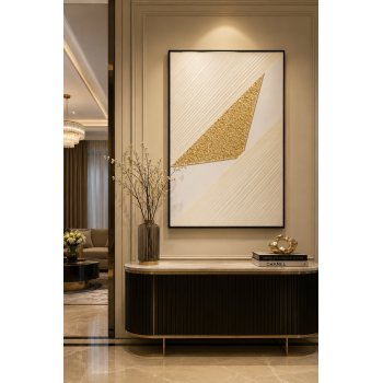 لوحة فنية أنيقة بإطار أسود مقاس 80 × 120 سم