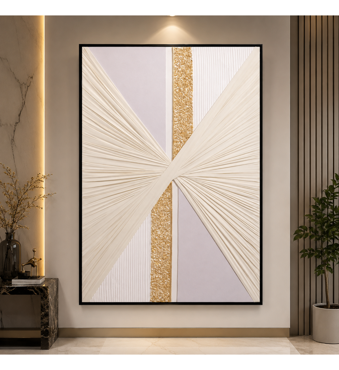 لوحة ديكور مودرن بإطار أسود مقاس 80 × 120 سم لوحة ديكور مودرن بإطار أسود مقاس 80 × 120 سم