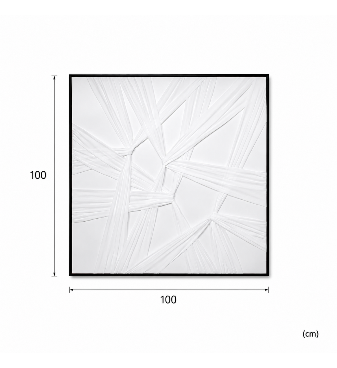 لوحة ديكور مربعة بإطار أسود مقاس 100 × 100 سم لوحة ديكور مربعة بإطار أسود مقاس 100 × 100 سم