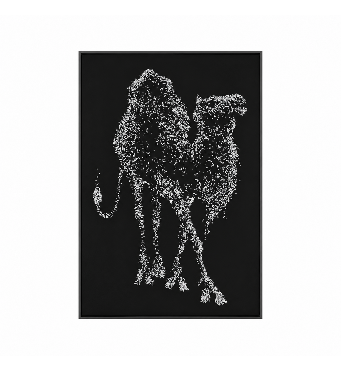 لوحة فنية كبيرة بإطار أسود مقاس 100 × 150 سم لوحة فنية كبيرة بإطار أسود مقاس 100 × 150 سم