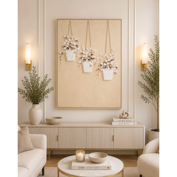 لوحة حائط بإطار ذهبي مقاس 100 × 150 سم