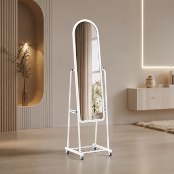 مرآة ستاند أرضية بإطار أبيض
مقاس 158 × 40 سم