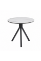 طاولة مقهى دائرية مقاس 80 × 80 سم باللون الأبيض