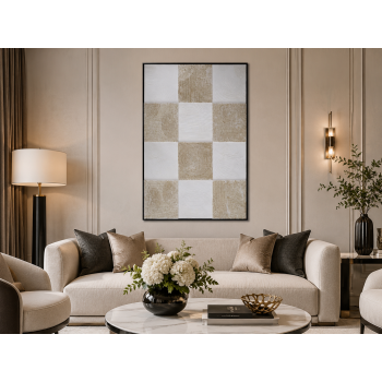 لوحة فنية بإطار أسود مقاس 80 × 120 سم