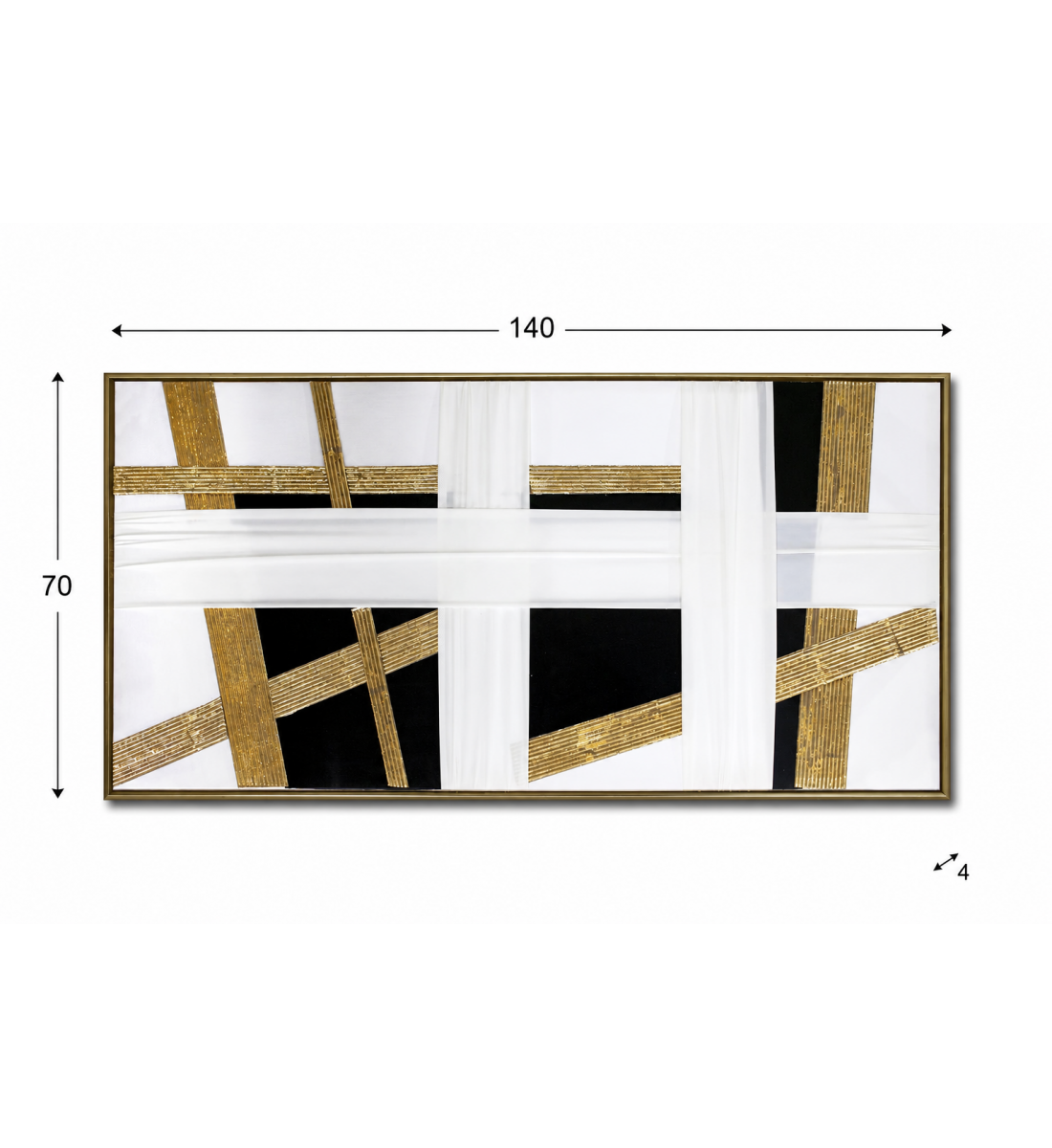 لوحة حائط بإطار ذهبي مقاس 70 × 140 سم لوحة حائط بإطار ذهبي مقاس 70 × 140 سم