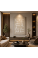 لوحة حائط بإطار بيج مقاس 100 × 150 سم