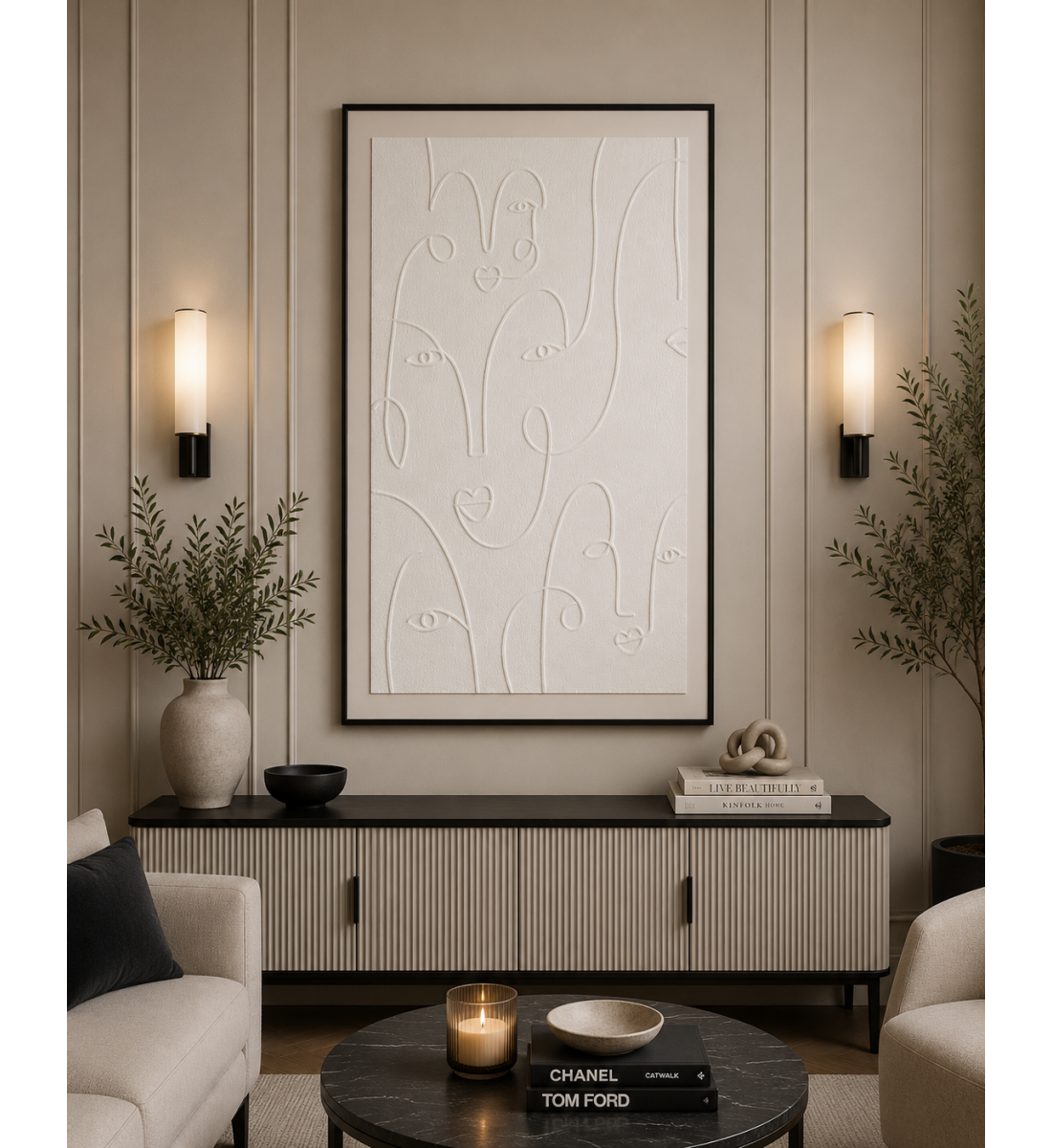 لوحة ديكور بإطار أسود مقاس 120 × 80 سم لوحة ديكور بإطار أسود مقاس 120 × 80 سم