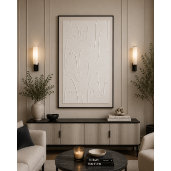لوحة ديكور بإطار أسود مقاس 120 × 80 سم