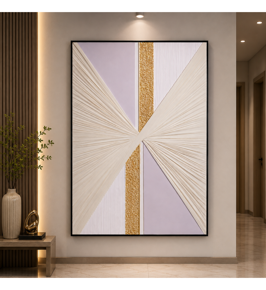 لوحة حائط فاخرة بإطار أسود مقاس 100 × 150 سم لوحة حائط فاخرة بإطار أسود مقاس 100 × 150 سم