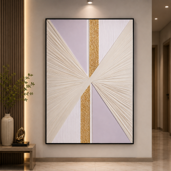 لوحة حائط فاخرة بإطار أسود مقاس 100 × 150 سم