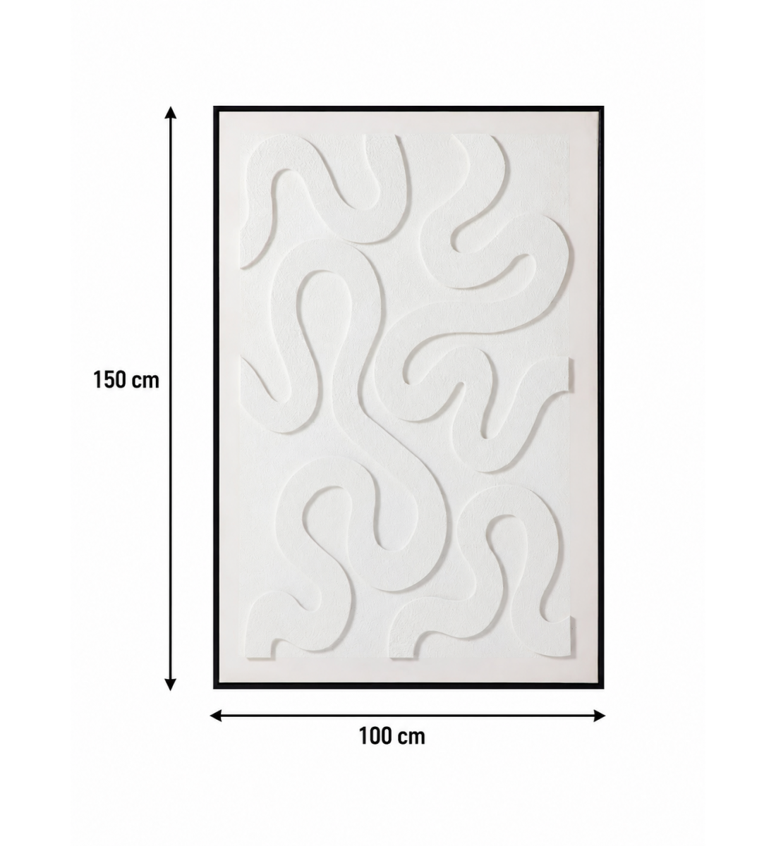 لوحة ديكور بإطار أسود مقاس 100 × 150 سم