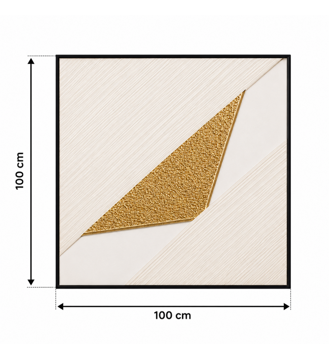 لوحة حائط مربعة بإطار أسود مقاس 100 × 100 سم لوحة حائط مربعة بإطار أسود مقاس 100 × 100 سم