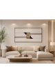 لوحة حائط بإطار خشبي مقاس 70 × 140 سم لوحة حائط بإطار خشبي مقاس 70 × 140 سم