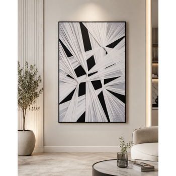 لوحة ديكور عصرية بإطار أسود مقاس 100 × 150 سم