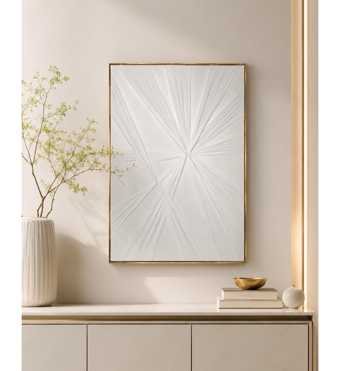 لوحة فنية بإطار ذهبي مقاس 80 × 120 سم لوحة فنية بإطار ذهبي مقاس 80 × 120 سم