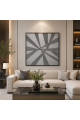 لوحة حائط مربعة بإطار أسود مقاس 80 × 80 سم لوحة حائط مربعة بإطار أسود مقاس 80 × 80 سم