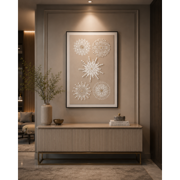 لوحة ديكور بإطار أسود مقاس 120 × 80 سم