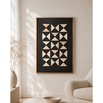 لوحة ديكور بإطار أسود مقاس 120 × 80 سم