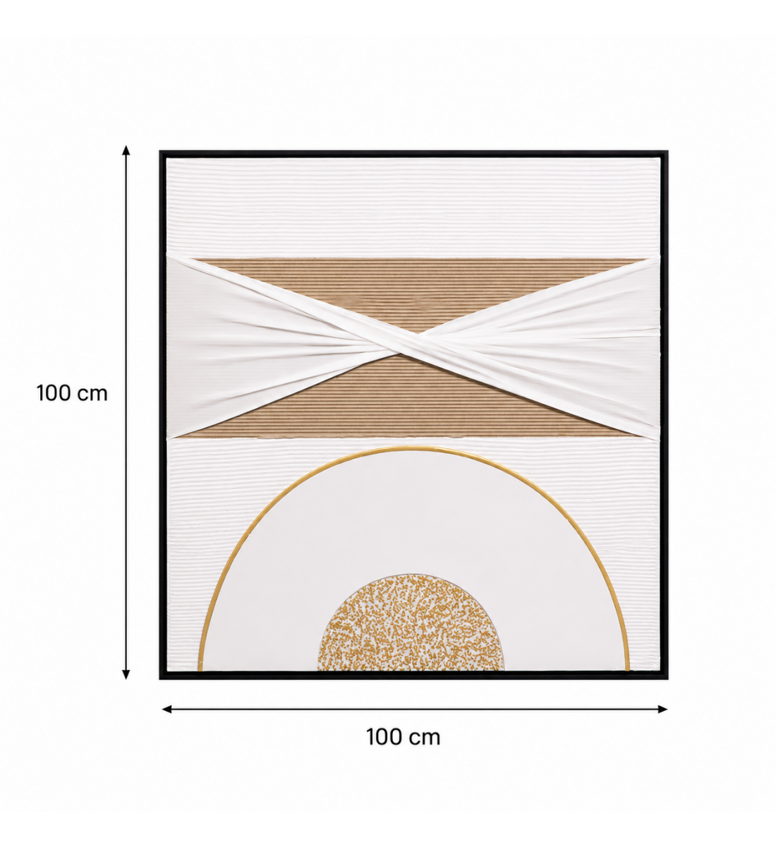 لوحة حائط مربعة بإطار أسود مقاس 100 × 100 سم لوحة حائط مربعة بإطار أسود مقاس 100 × 100 سم