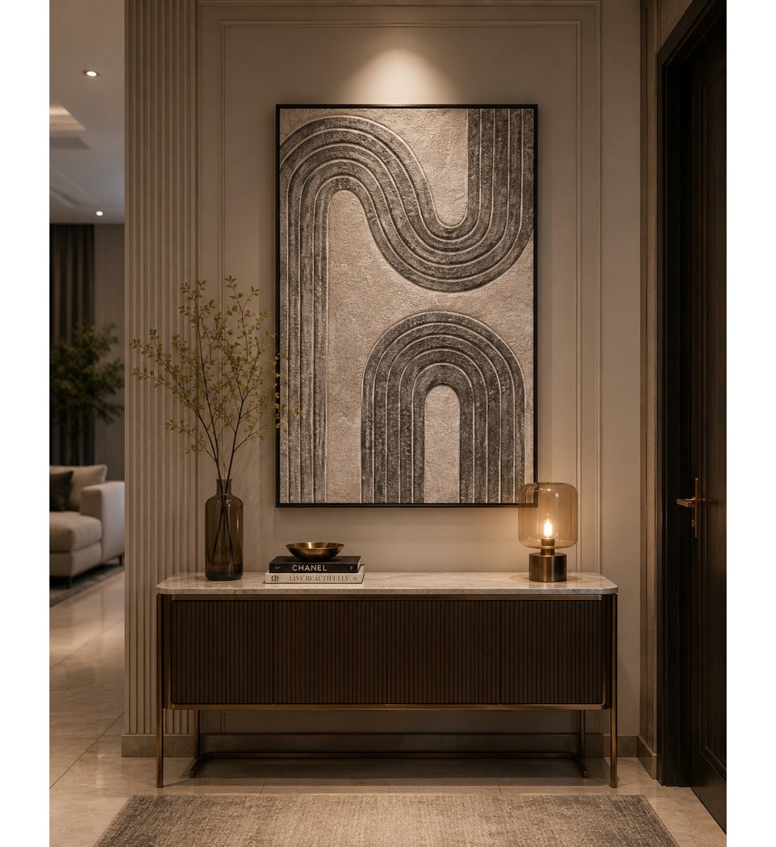 لوحة ديكور بإطار أسود مقاس 80 × 120 سم لوحة ديكور بإطار أسود مقاس 80 × 120 سم