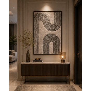 لوحة ديكور بإطار أسود مقاس 80 × 120 سم