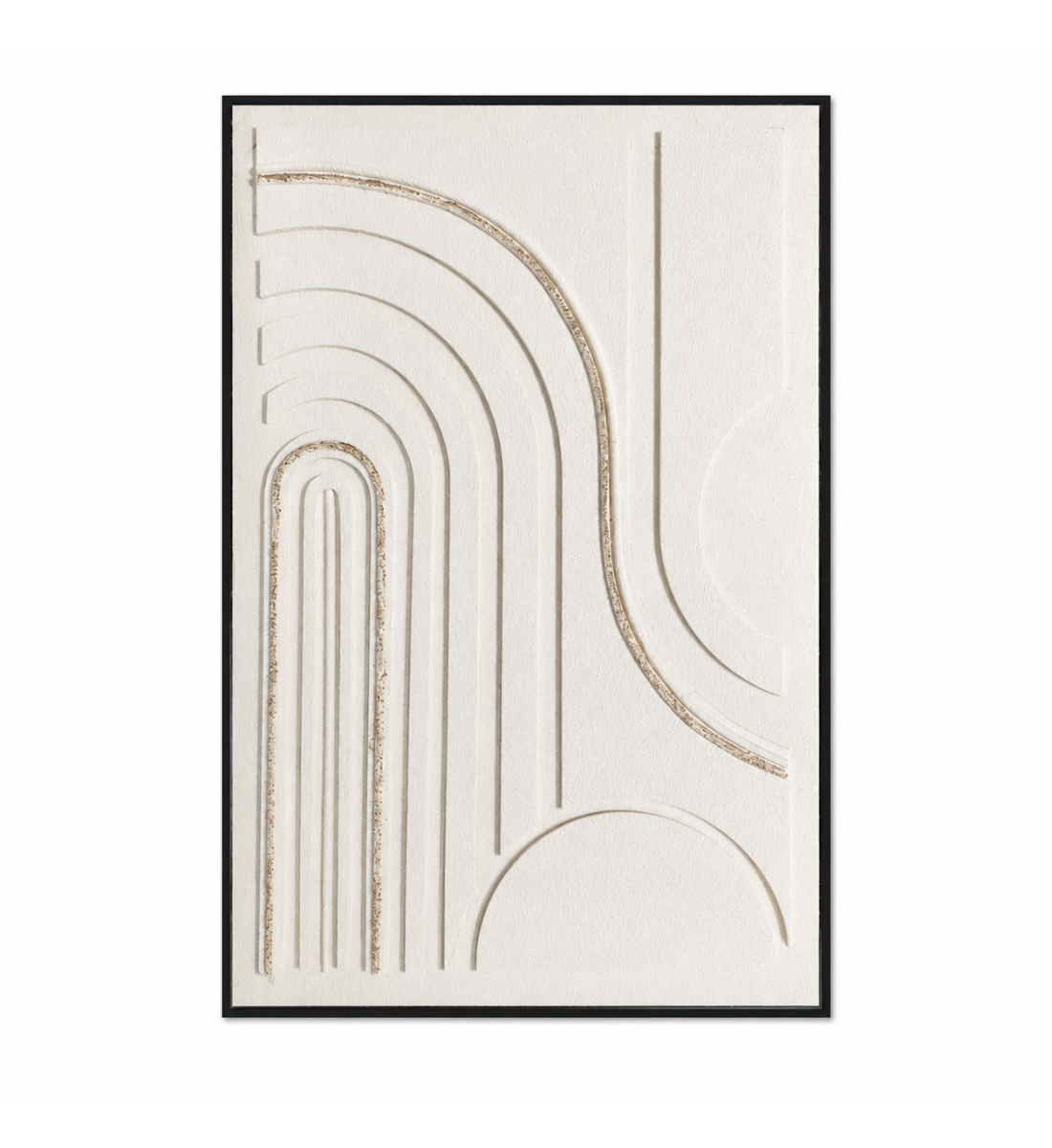 لوحة حائط عصرية بإطار أسود مقاس 100 × 150 سم