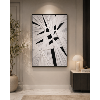 لوحة حائط بإطار أسود مقاس 80 × 120 سم