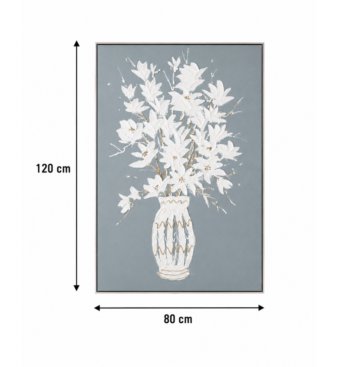 لوحة فنية بإطار ذهبي مقاس 120 × 80 سم لوحة فنية بإطار ذهبي مقاس 120 × 80 سم