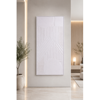 لوحة حائط طولية بإطار أسود مقاس 70 × 140 سم
