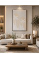 لوحة حائط بإطار بيج مقاس 120 × 80 سم