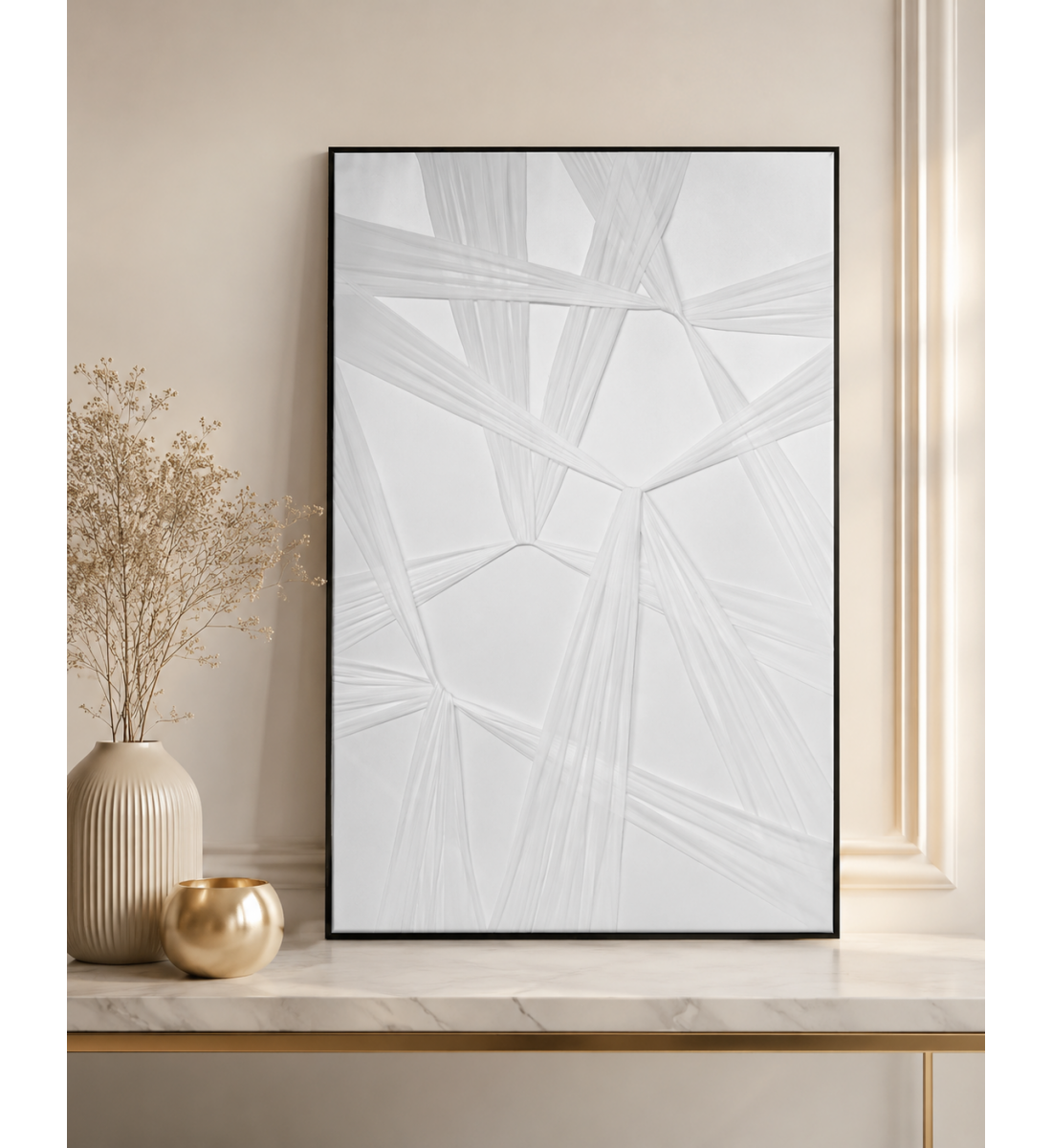 لوحة حائط مودرن بإطار أسود مقاس 80 × 120 سم لوحة حائط مودرن بإطار أسود مقاس 80 × 120 سم