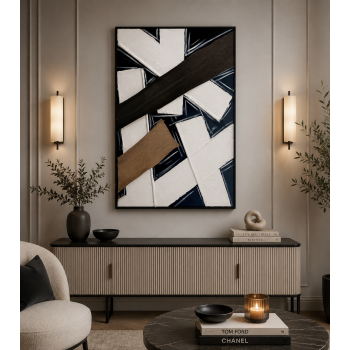 لوحة ديكور بإطار أسود مقاس 80 × 120 سم