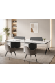 مكتب عمل مزدوج رباعي لون خشبي ورمادي مقاس 120 × 240 سم مكتب عمل مزدوج رباعي لون خشبي ورمادي مقاس 120 × 240 سم
