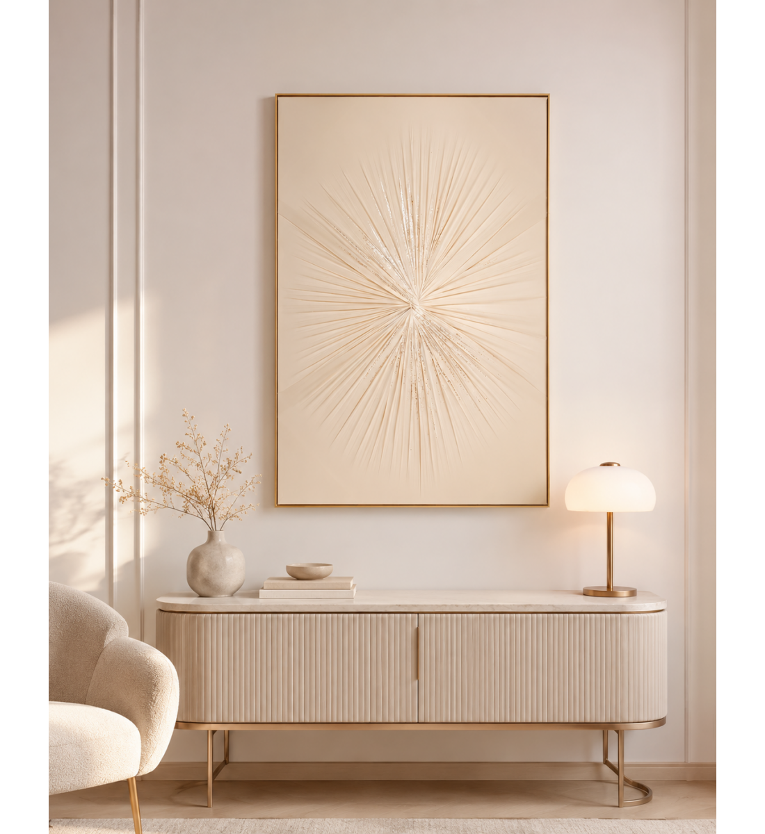 لوحة حائط بإطار ذهبي مقاس 80 × 120 سم لوحة حائط بإطار ذهبي مقاس 80 × 120 سم