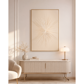 لوحة حائط بإطار ذهبي مقاس 80 × 120 سم