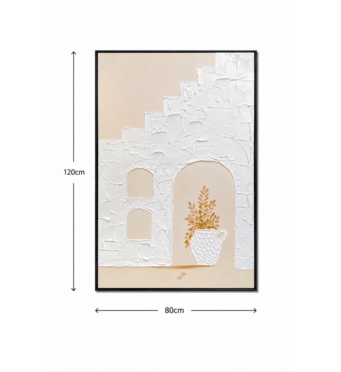 لوحة حائط مودرن بإطار أسود مقاس 80 × 120 سم لوحة حائط مودرن بإطار أسود مقاس 80 × 120 سم