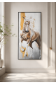 لوحة فنية بإطار أسود مقاس 100 × 180 سم لوحة فنية بإطار أسود مقاس 100 × 180 سم