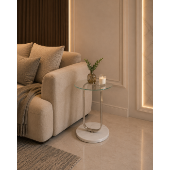 طاولة خدمة مفردة فضية