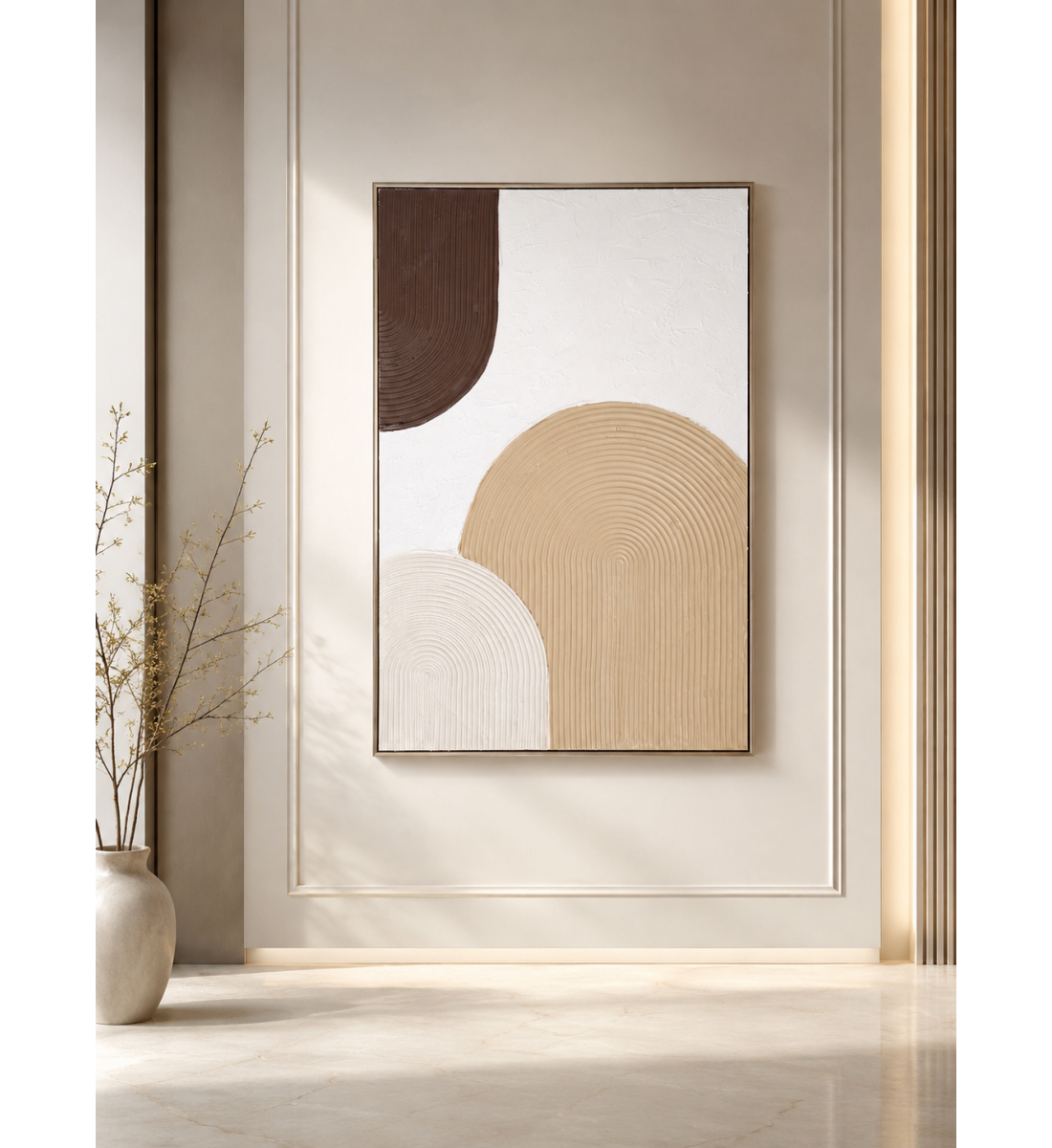 لوحة حائط بإطار ذهبي مقاس 80 × 120 سم لوحة حائط بإطار ذهبي مقاس 80 × 120 سم