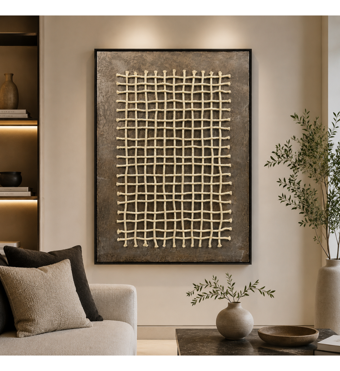 لوحة فنية أنيقة بإطار أسود مقاس 120 × 80 سم لوحة فنية أنيقة بإطار أسود مقاس 120 × 80 سم