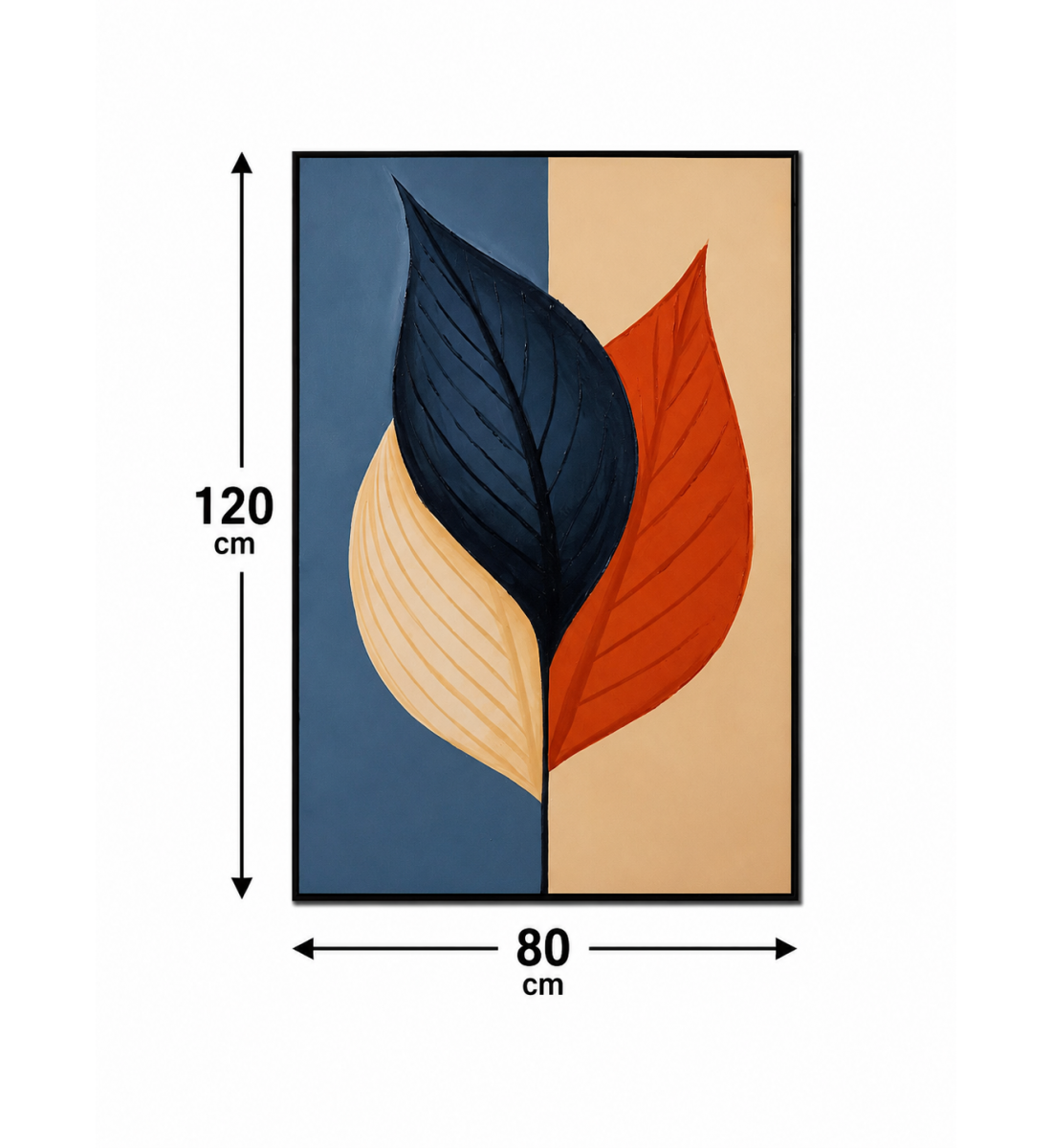 لوحة ديكور بإطار أسود مقاس 120 × 80 سم لوحة ديكور بإطار أسود مقاس 120 × 80 سم