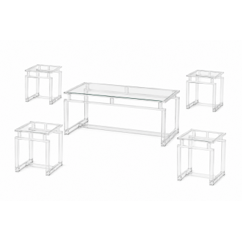 طقم شاي أكريليك مستطيل 4+1 طقم شاي أكريليك مستطيل 4+1