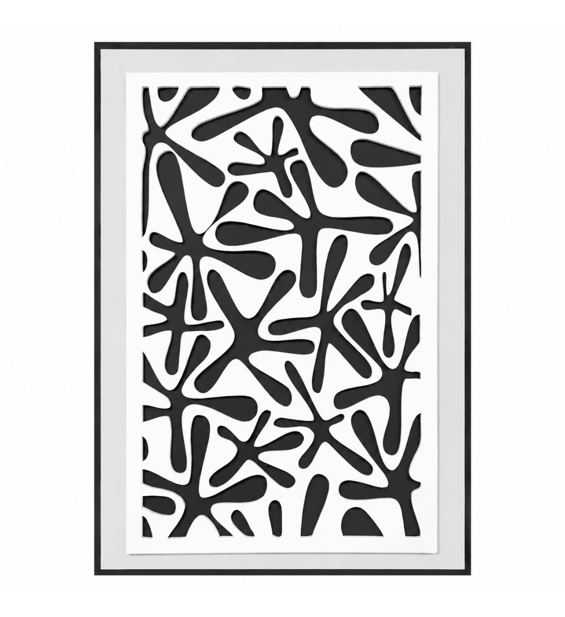 لوحة فنية كبيرة بإطار أسود مقاس 100 × 150 سم