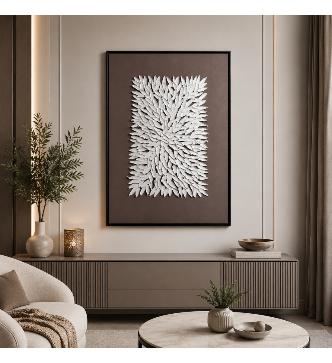 لوحة ديكور مودرن بإطار أسود مقاس 120 × 80 سم لوحة ديكور مودرن بإطار أسود مقاس 120 × 80 سم