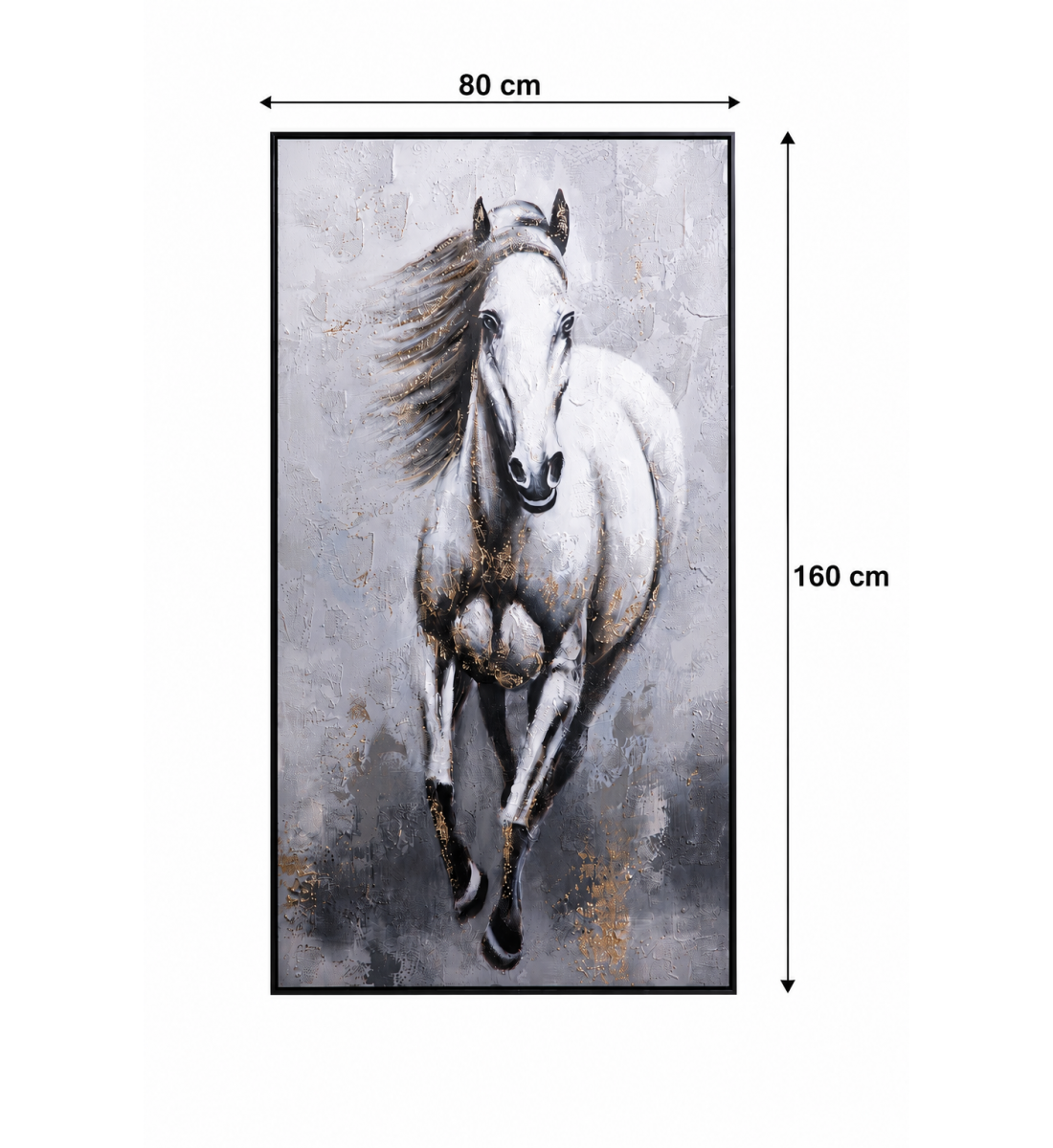لوحة حائط طولية بإطار أسود مقاس 80 × 160 سم لوحة حائط طولية بإطار أسود مقاس 80 × 160 سم