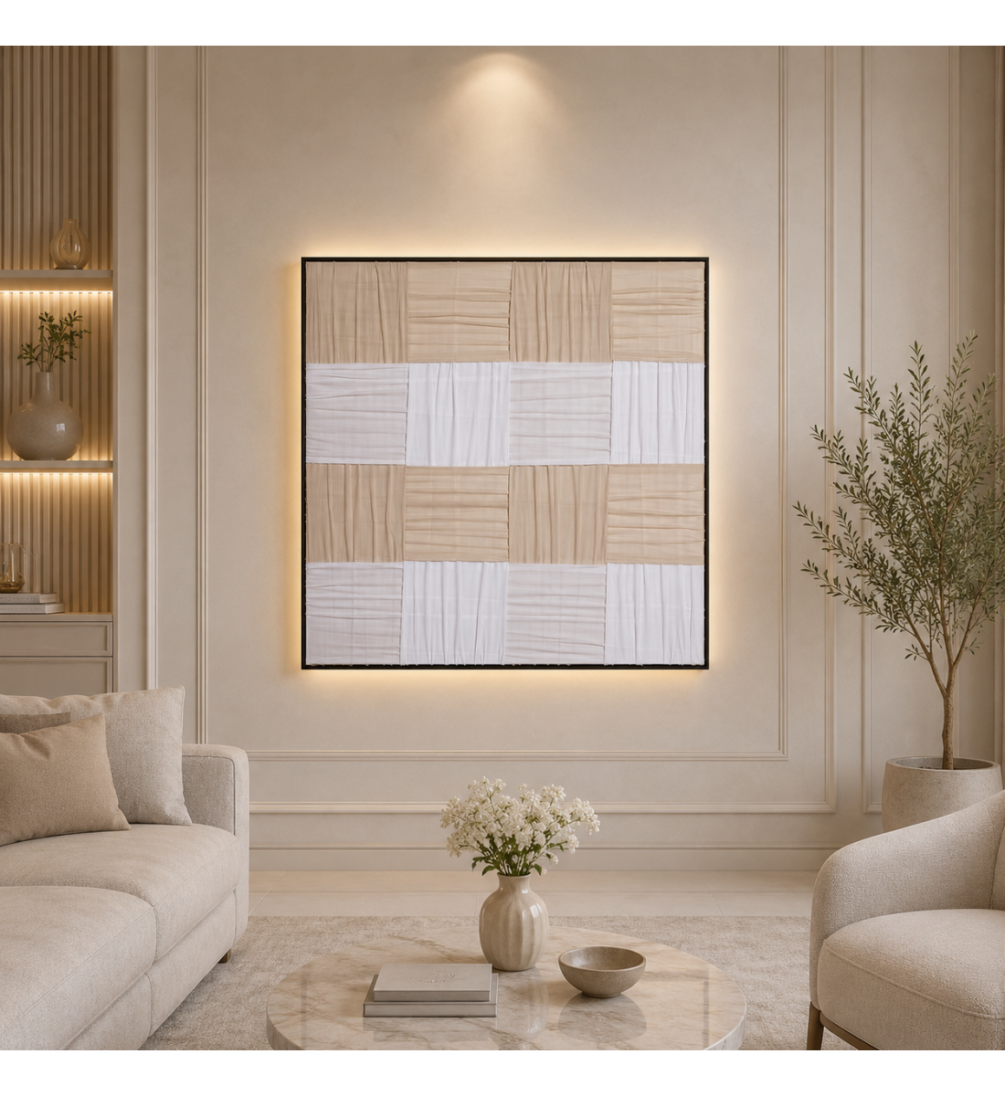 لوحة فنية عصرية مقاس 100 × 100 سم لوحة فنية عصرية مقاس 100 × 100 سم