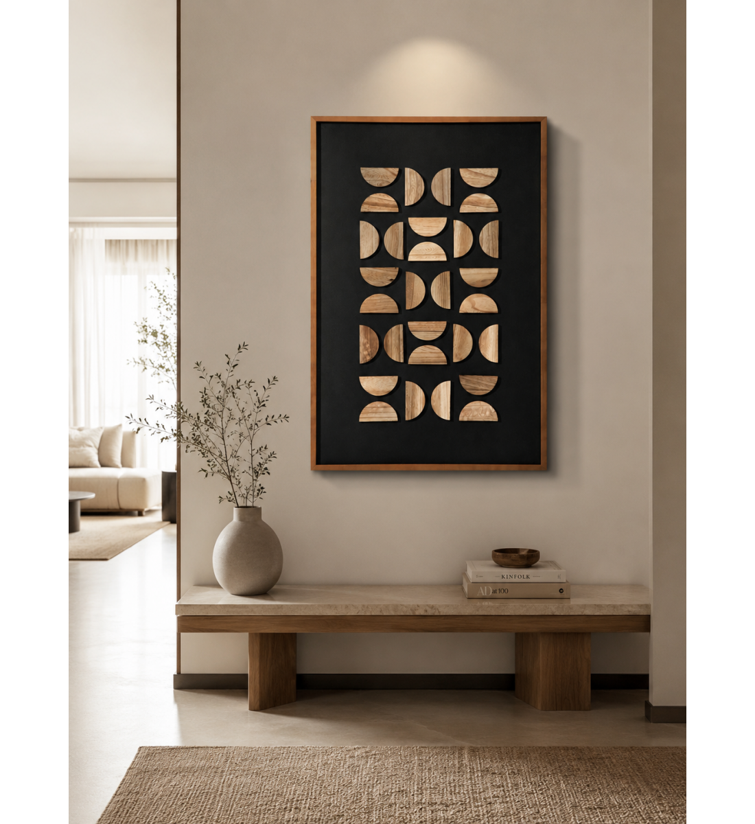 لوحة فنية بإطار أسود مقاس 120 × 80 سم لوحة فنية بإطار أسود مقاس 120 × 80 سم
