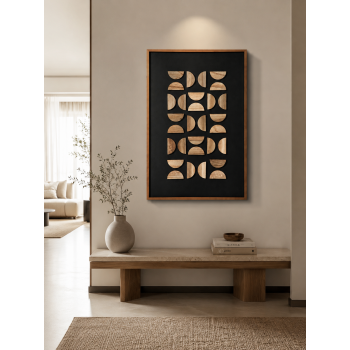 لوحة فنية بإطار أسود مقاس 120 × 80 سم