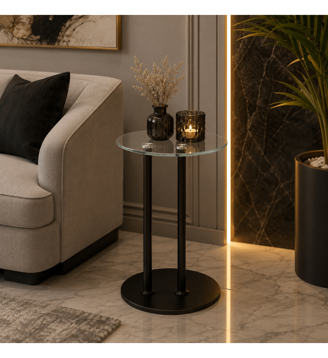طاولة خدمة مفرد أسود
بتصميم عصرى و أنيق طاولة خدمة مفرد أسود
بتصميم عصرى و أنيق